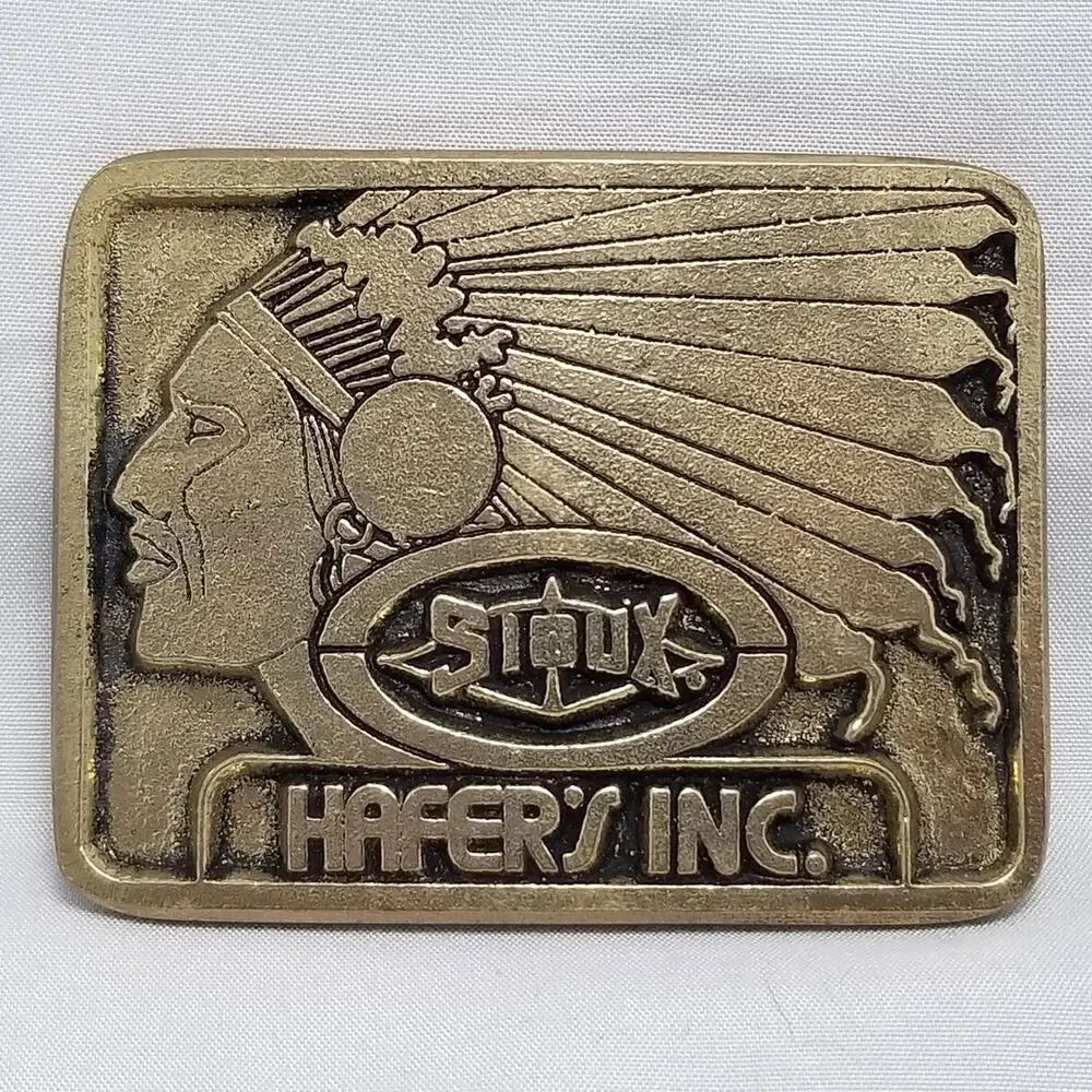 Belt Buckle Sioux Souix Hafer's Inc. Native American Indian Chief Limited Editio